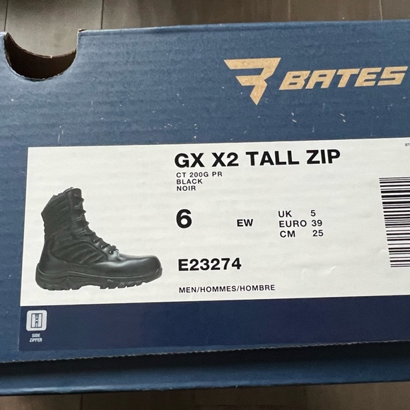Bates GX unisex 8” composite toe work boots with side zip size 8.5 women 6 mens - Picture 6 of 7